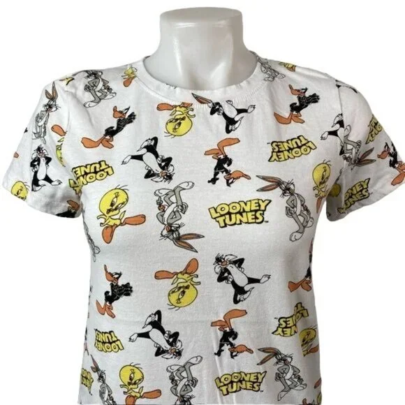 Looney Tunes Tee Bugs Bunny Tweety Bird Sylvester Cat Shirt Size S - Picture 2 of 9